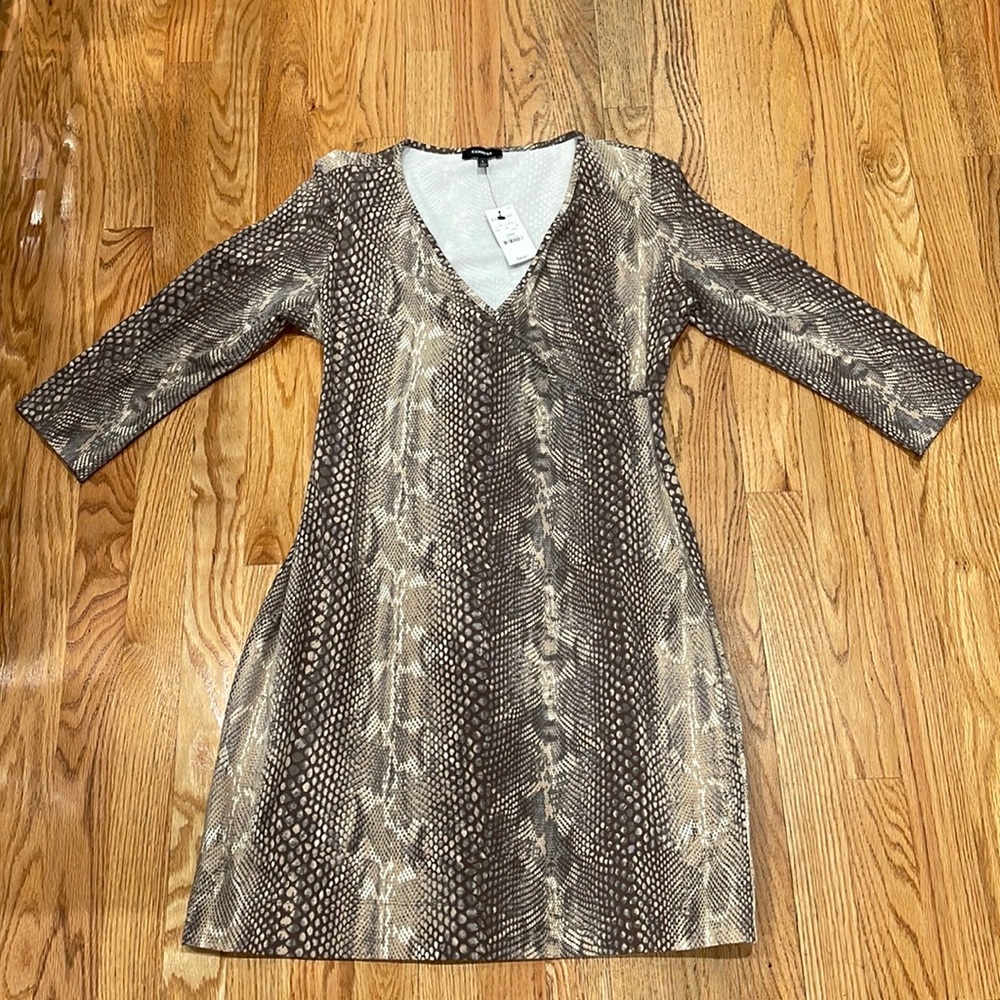 Express snake skin design dress NWT